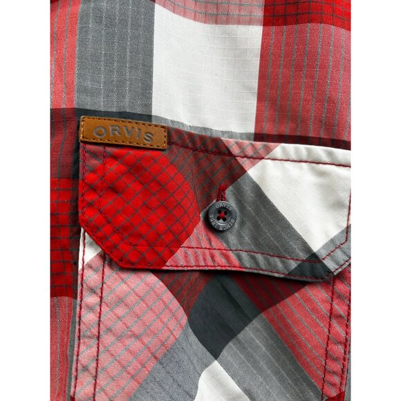 Orvis‎ Men’s Short Sleeve Performance Shirt Lightweight Summer Plaid Size L - Picture 6 of 7
